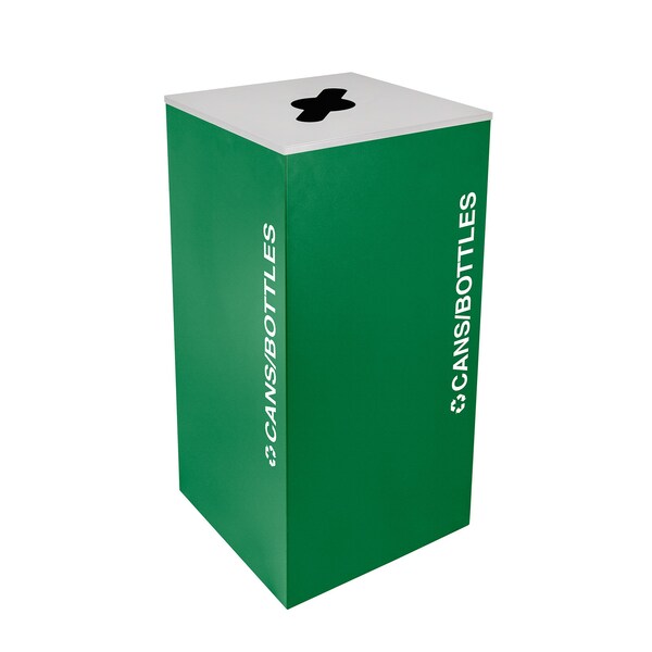 Ex-Cell Kaiser 36-Gal. Square Receptacle - Cans/Bottles decal, Green RC-KD36-C EGX - main
